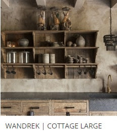 Landelijke keuken - wandrek cottage L