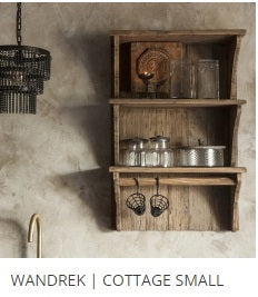 Landelijke keuken - wandrek cottage S