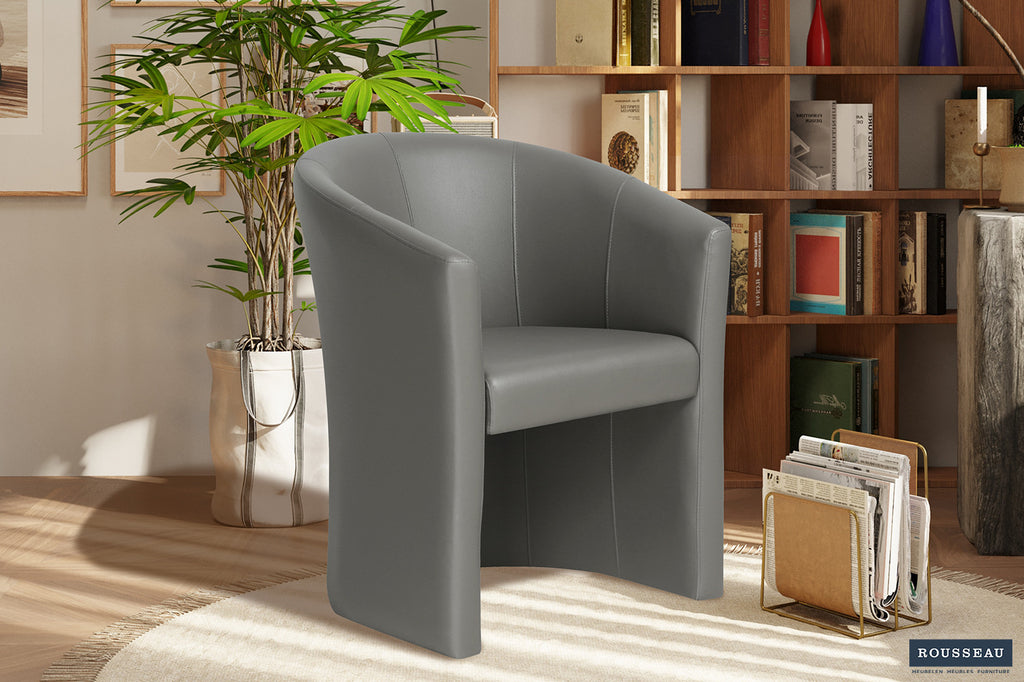 Petit fauteuil « Charlie » coque PU taupe RS