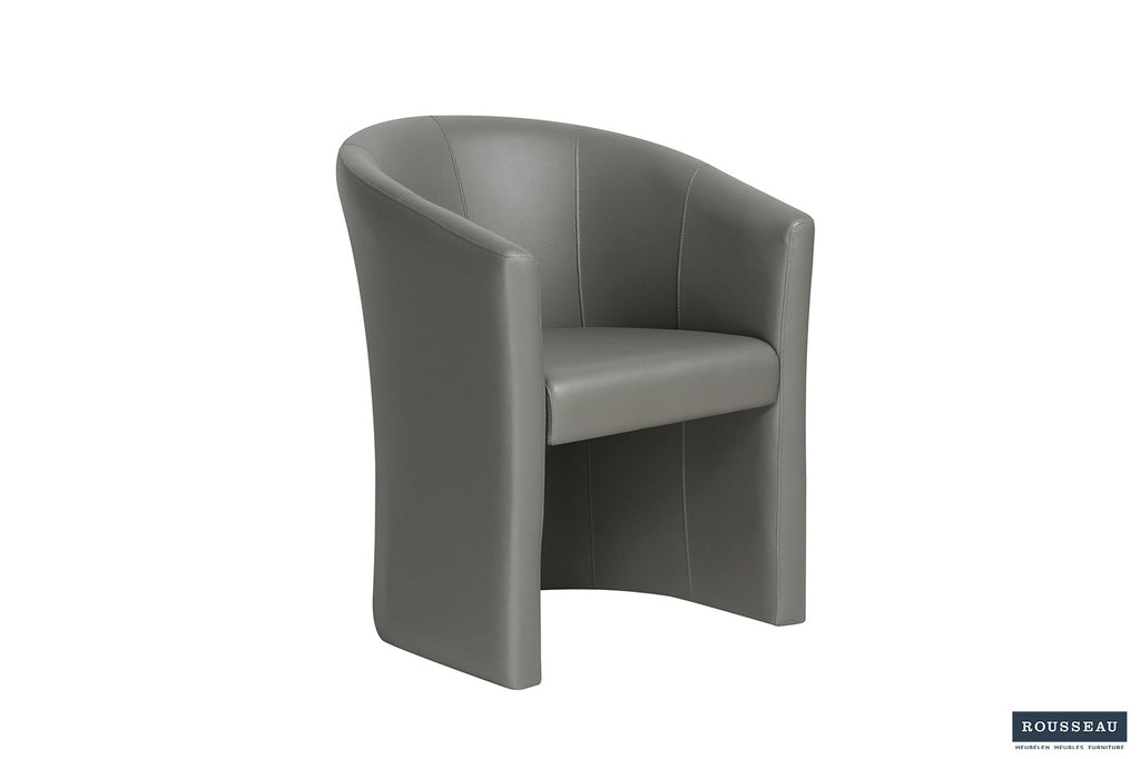 Petit fauteuil « Charlie » coque PU taupe RS