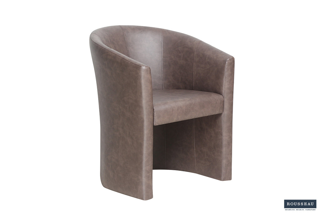 Petit fauteuil « Charlie » Vintage PU Brun Foncé RS