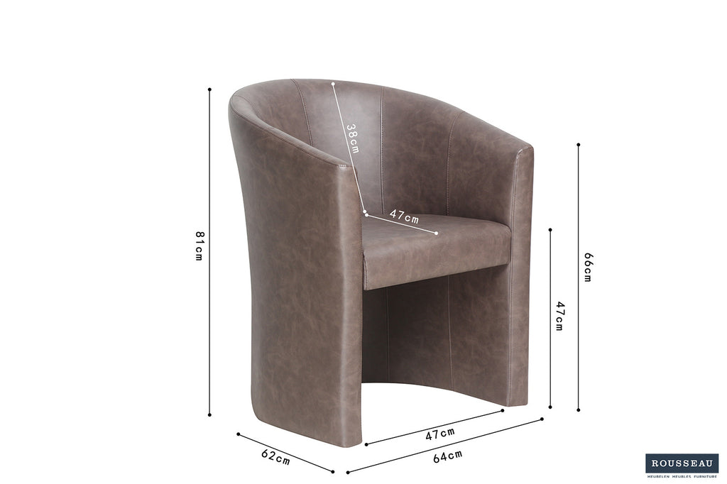 Kuipzeteltje 'Charlie' Vintage PU Donkerbruin RS