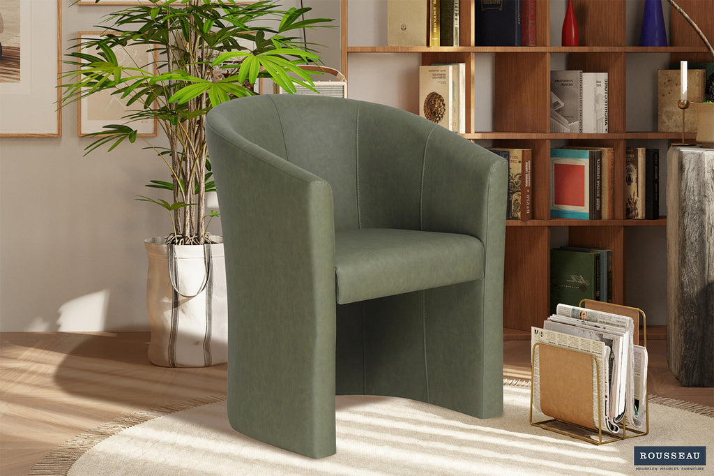 Petit fauteuil « Charlie » PU vintage vert - RS