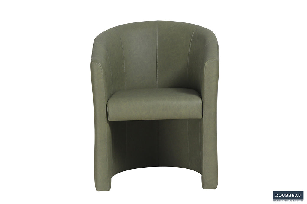 Petit fauteuil « Charlie » PU vintage vert - RS