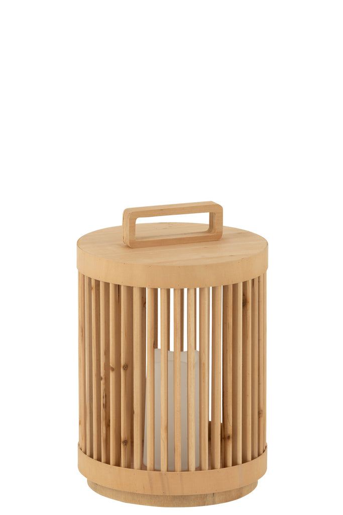 Lampe cylindrique en bois d'épicéa/LED Naturel L - J-LINE