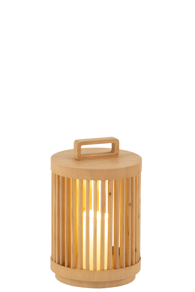 Lampe cylindrique en bois d'épicéa/LED Naturel S - J-LINE