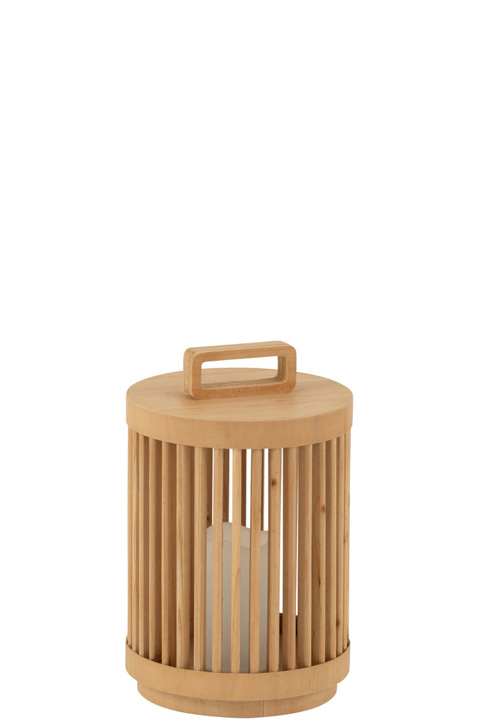 Lampe cylindrique en bois d'épicéa/LED Naturel S - J-LINE