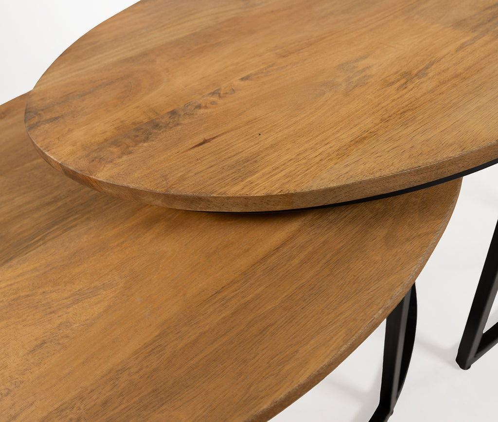 Salontafel Leipzig ovaal, set van 2 - NW