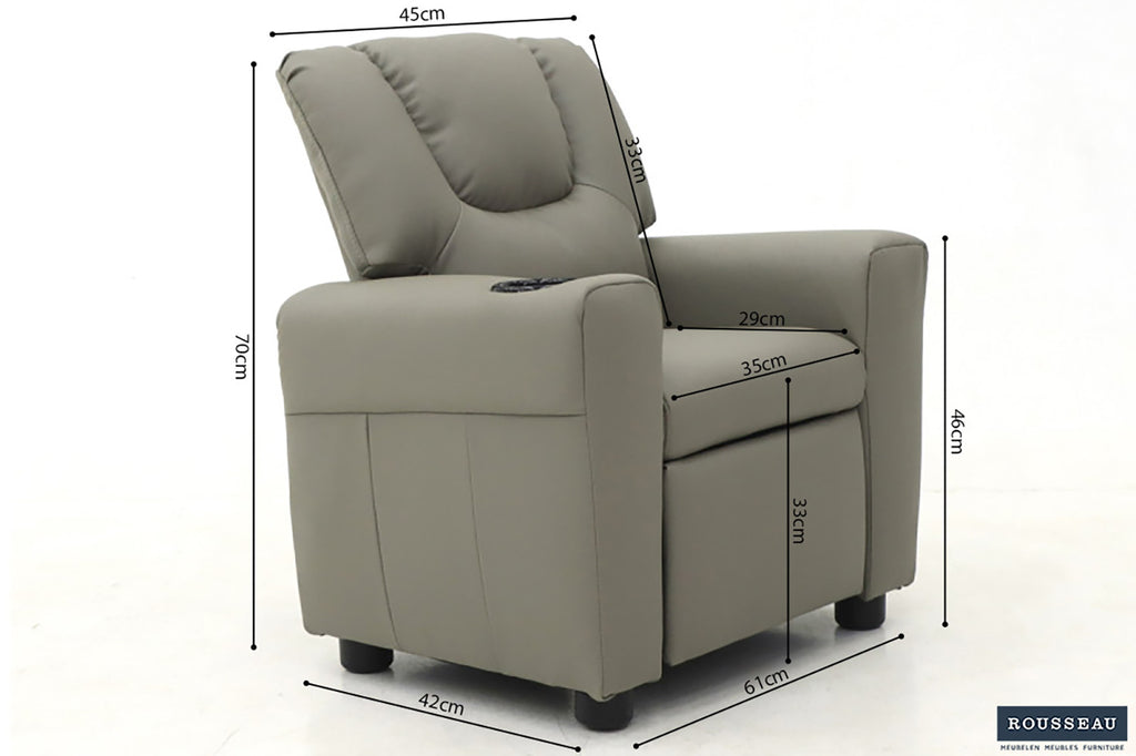 Mini-Relax 'Renée' PU Grijs RS