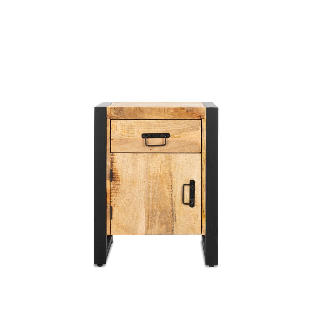 Table de chevet Britt avec ouverture de porte à gauche. BNO