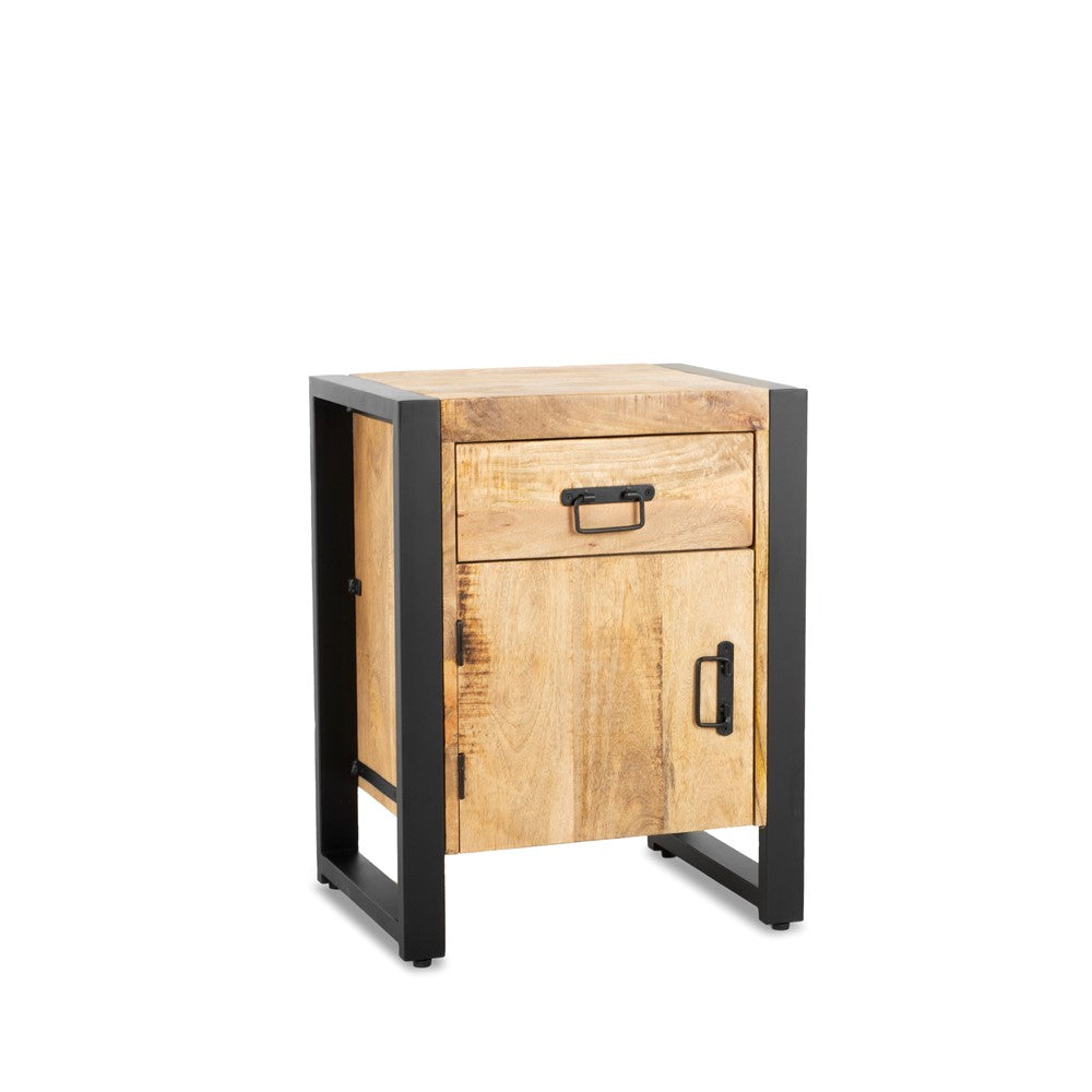 Table de chevet Britt avec ouverture de porte à gauche. BNO