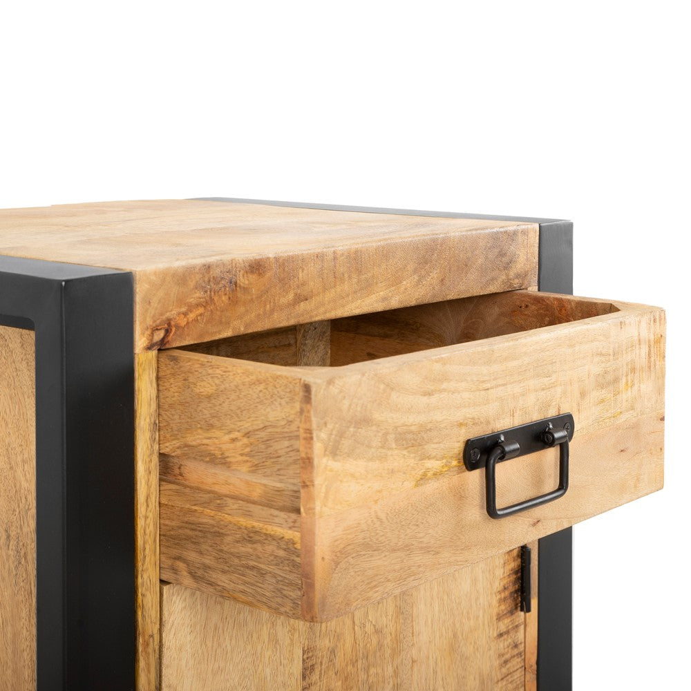 Table de chevet Britt avec ouverture de porte à gauche. BNO