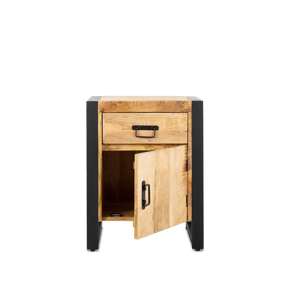 Table de chevet Britt avec ouverture de porte à droite. BNO