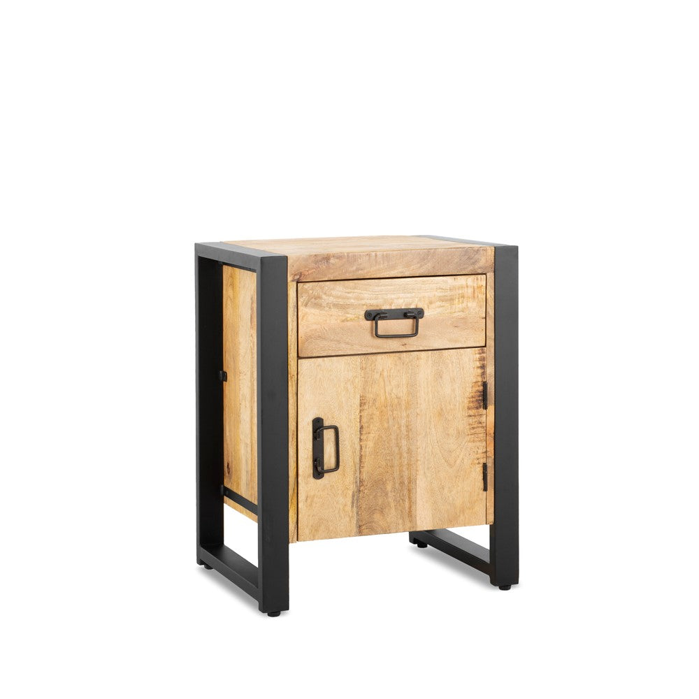 Table de chevet Britt avec ouverture de porte à droite. BNO