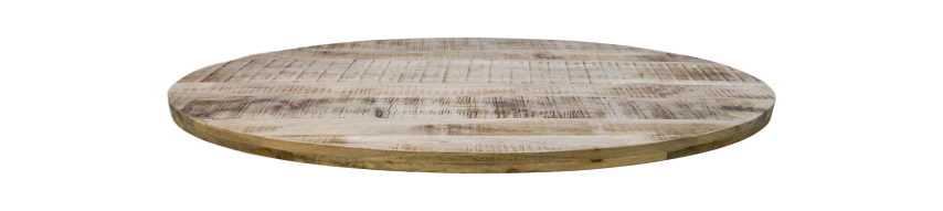 Ovaal tafelblad Portland - 180x100x5 - Naturel - Mangohout