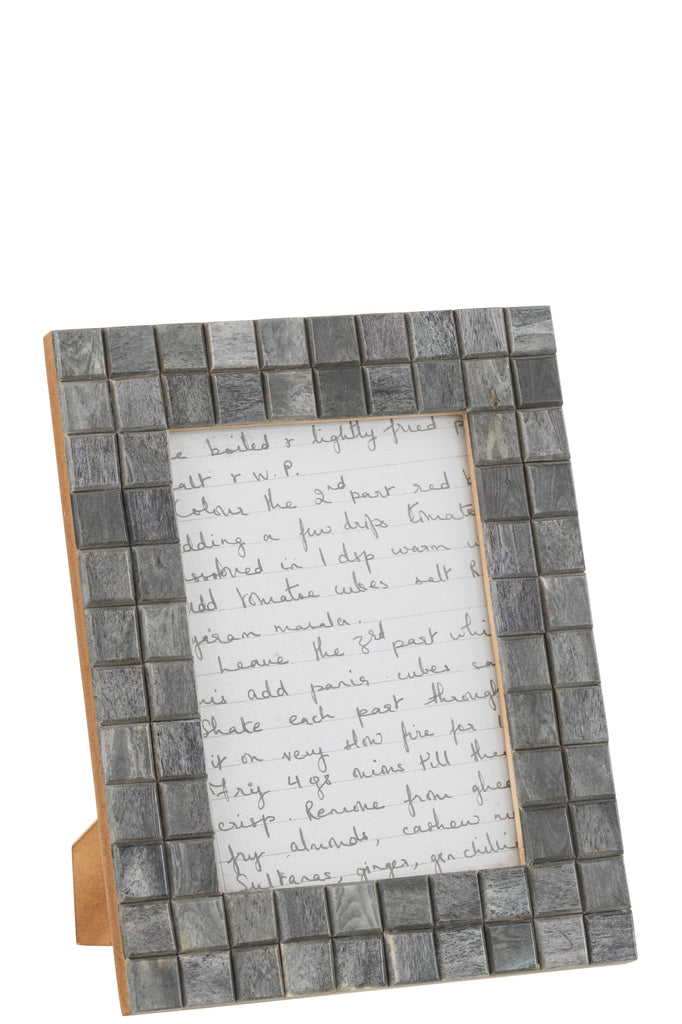 Cadre photo motif 13 x 18 bois/gris corne L - J-LINE