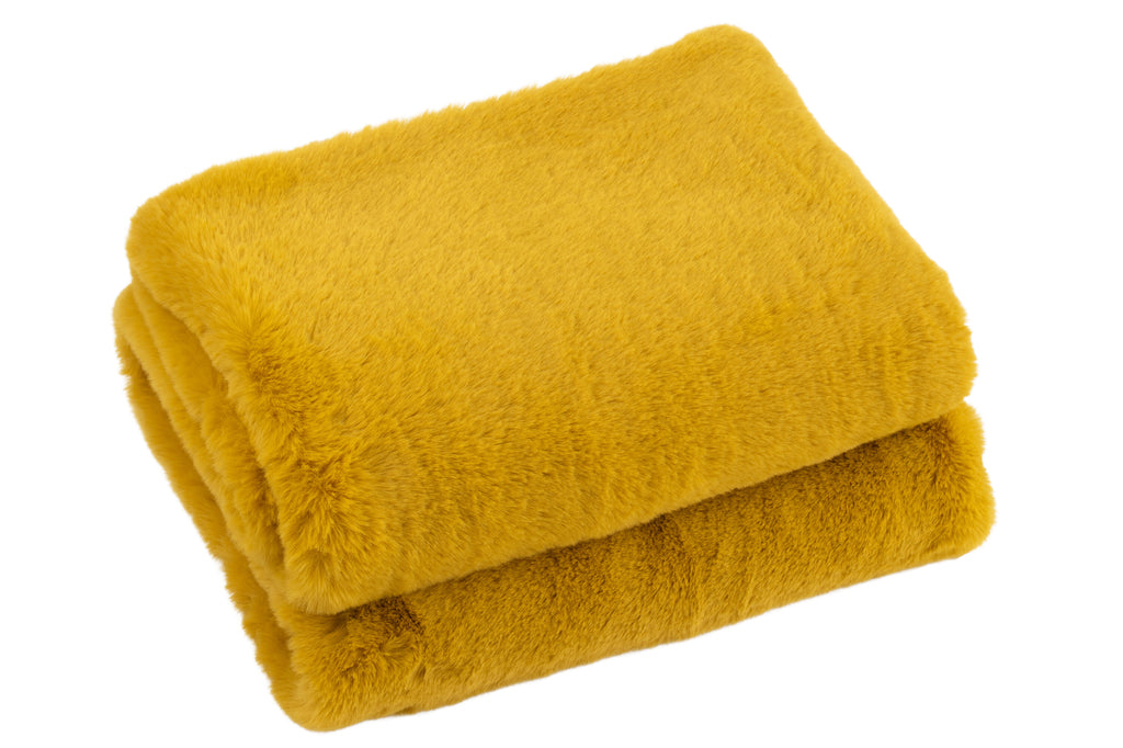 Plaid polyester ocre - J-LINE