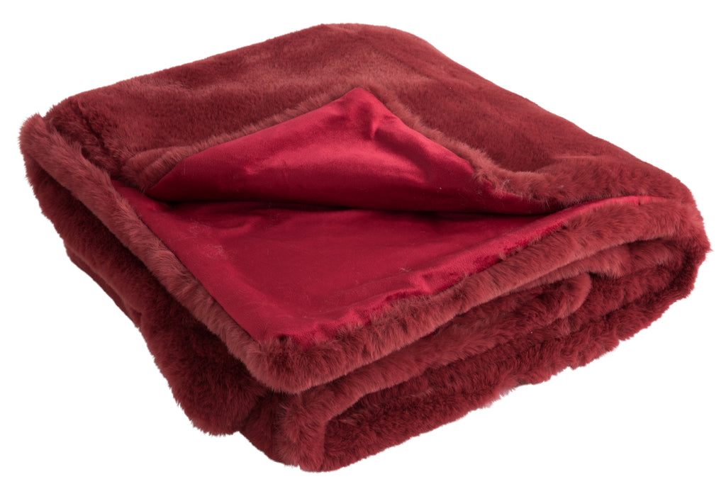 Plaid polyester Noël rouge - J-LINE