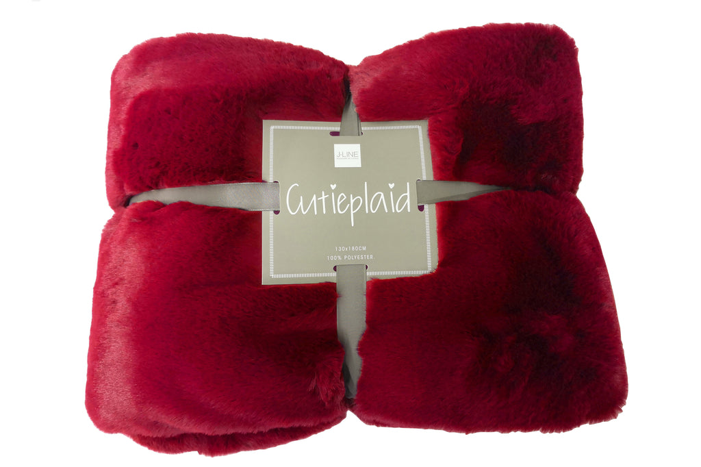 Plaid polyester Noël rouge - J-LINE