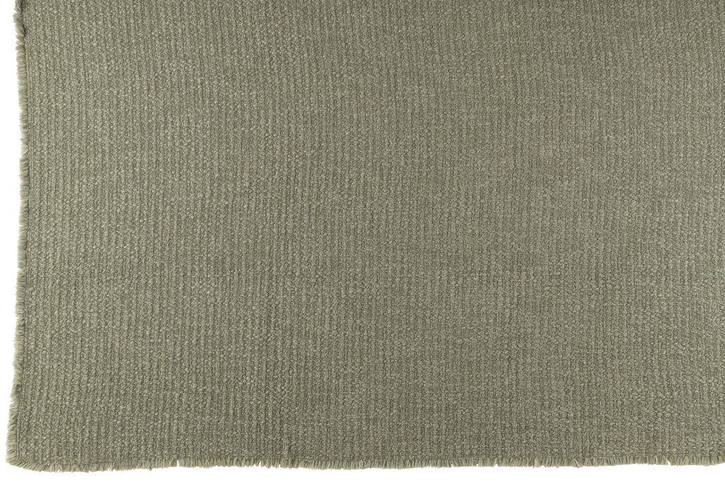 Plaid à bords effilochés, coton/polyester, vert - J-LINE