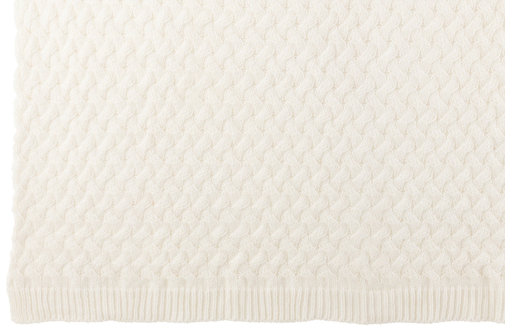 Plaid blanc acrylique - J-LINE