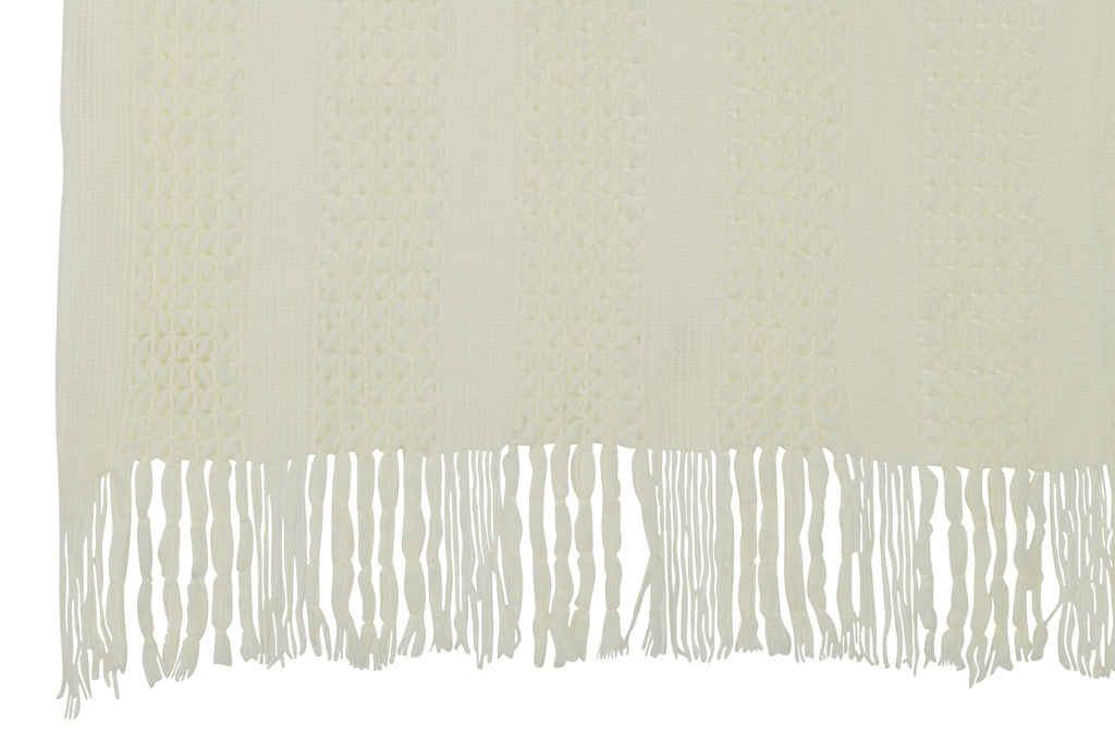 Plaid blanc acrylique - J-LINE