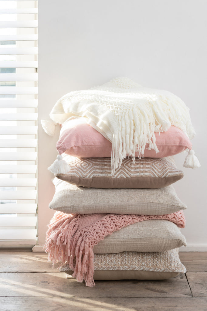 Plaid blanc acrylique - J-LINE