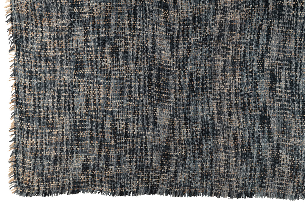 Plaid acrylique/coton bleu/blanc - J-LINE