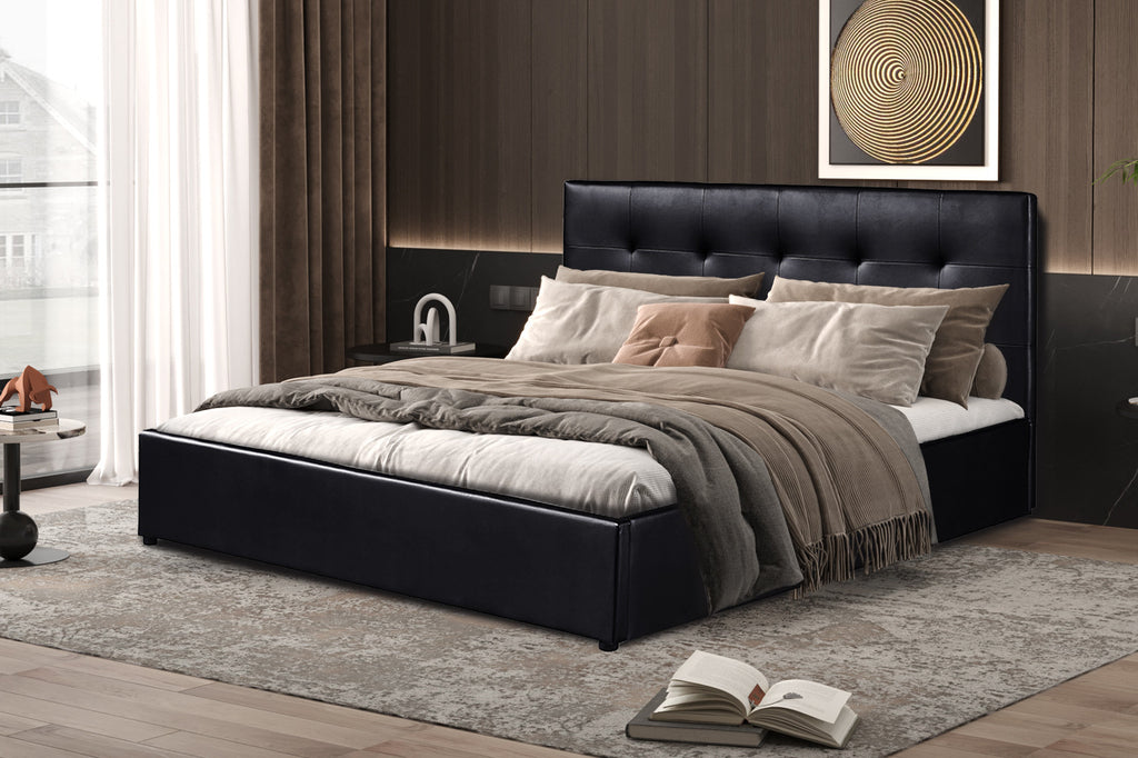 PROMO - Lit avec valise 'Porto' 160x200 noir - RS