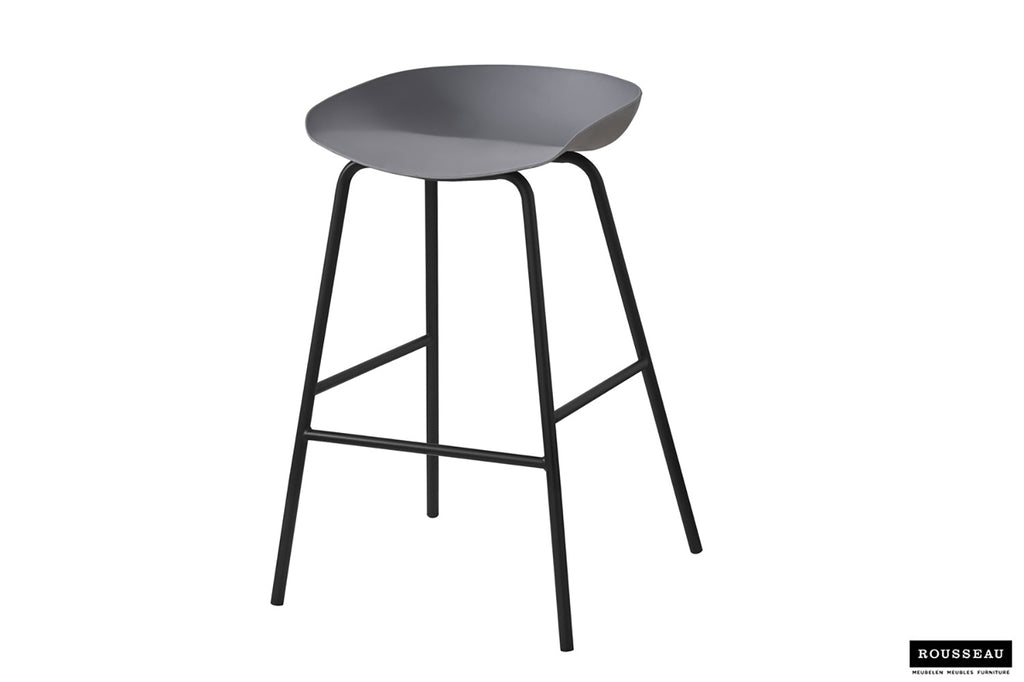Tabouret de comptoir 'Anna' PP Gris RS