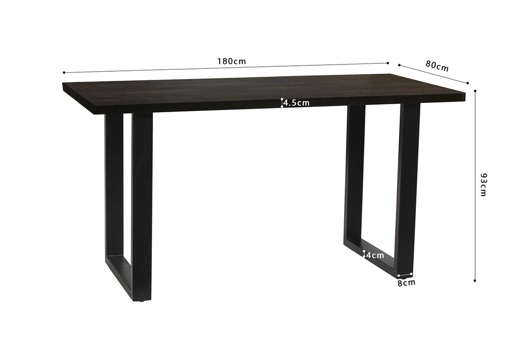 Countertafel 'Nicola' 180 mango zwart RS