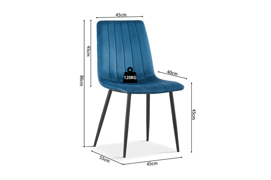 Stoel 'Willis' Velvet Blue RS