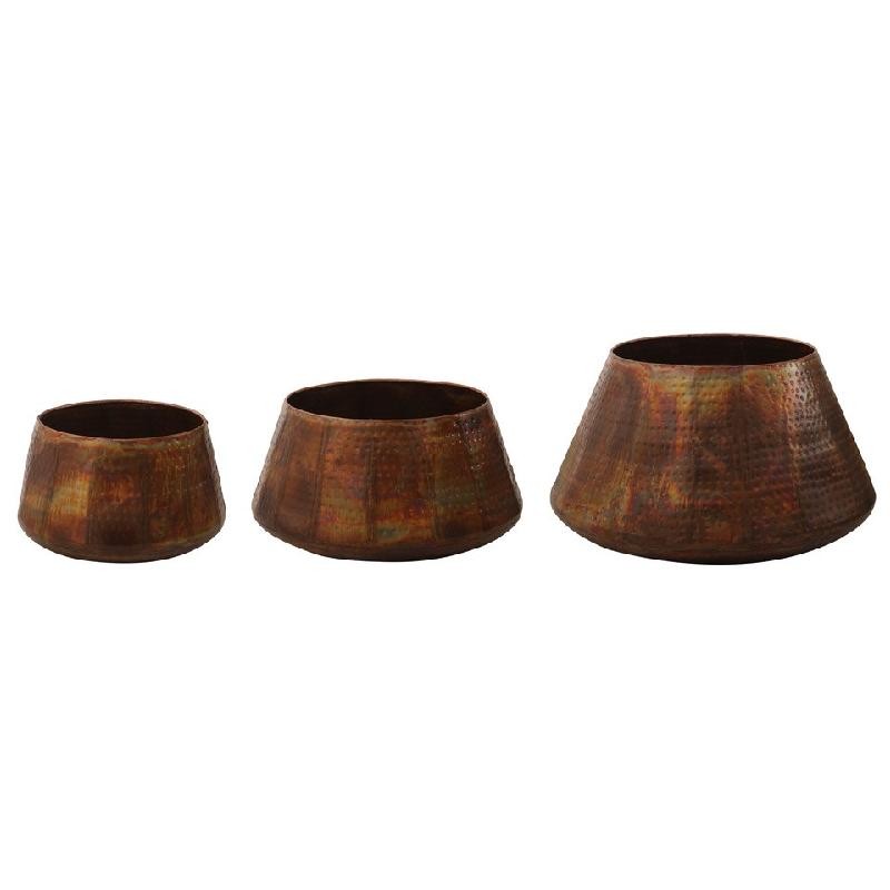 Table basse ronde en fer et cuivre Genell S/3 - PTMD