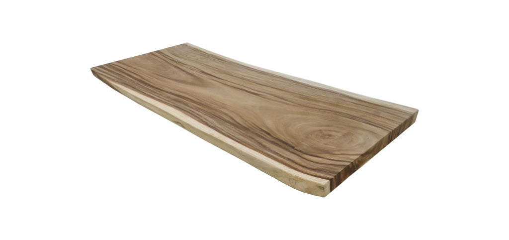 Rechthoekig tafelblad - 300x80-100x8 - Naturel - Munggur