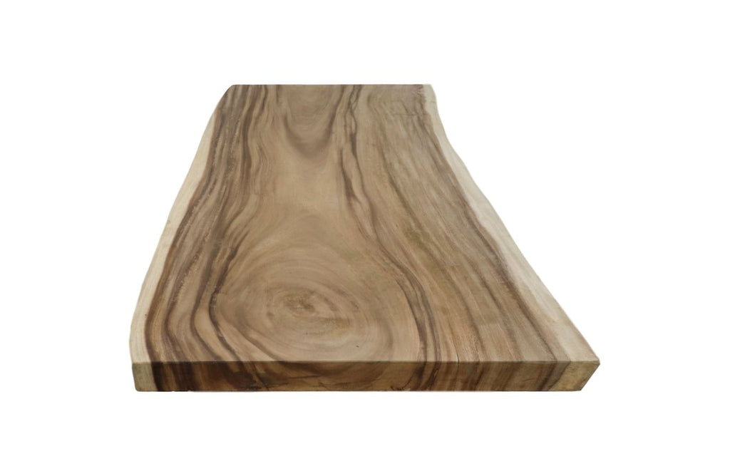 Rechthoekig tafelblad - 300x80-100x8 - Naturel - Munggur