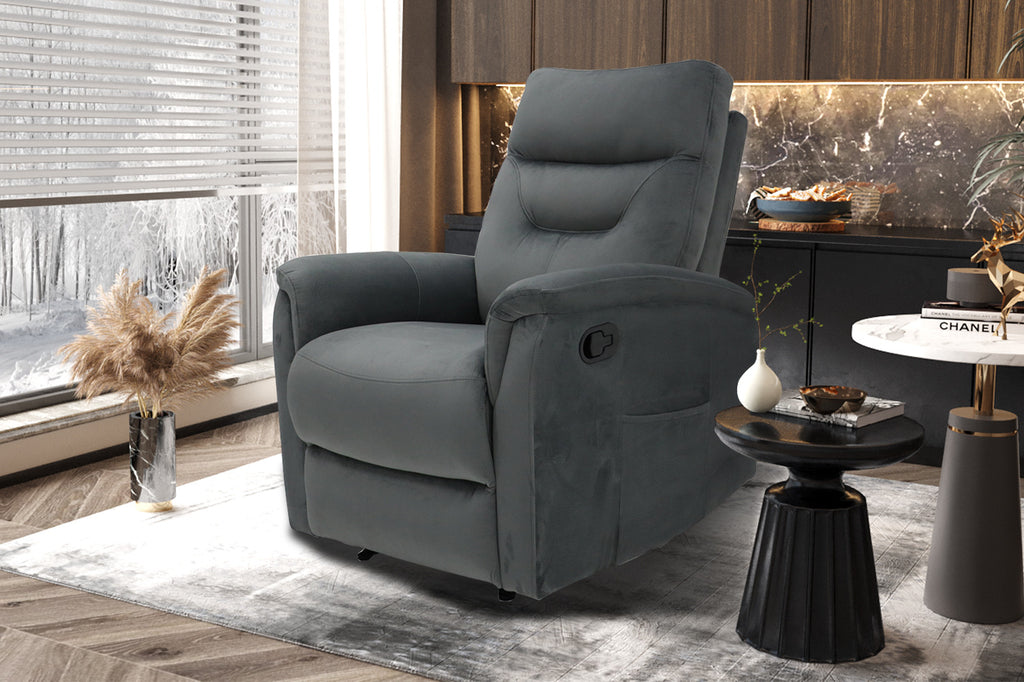 Relaxfauteuil 'Breda' stof grijs RS