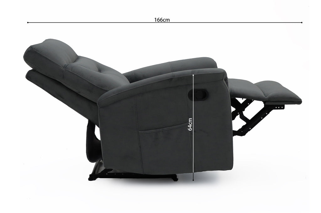 Relaxfauteuil 'Breda' stof grijs RS