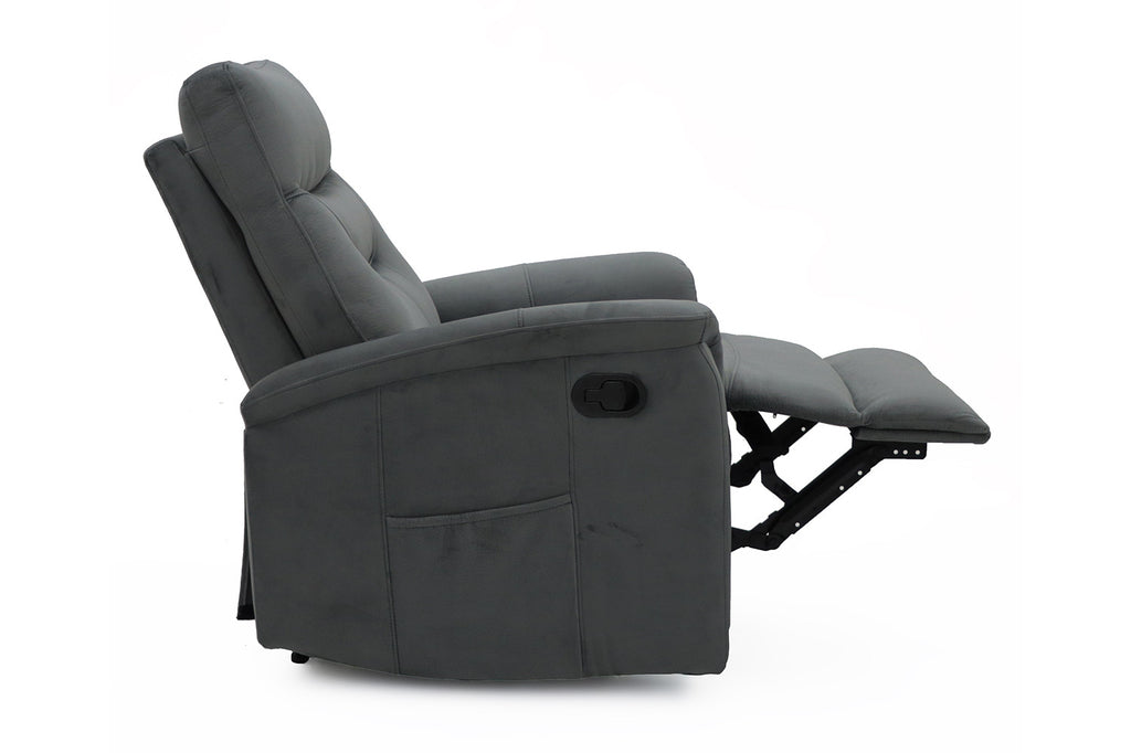 Relaxfauteuil 'Breda' stof grijs RS