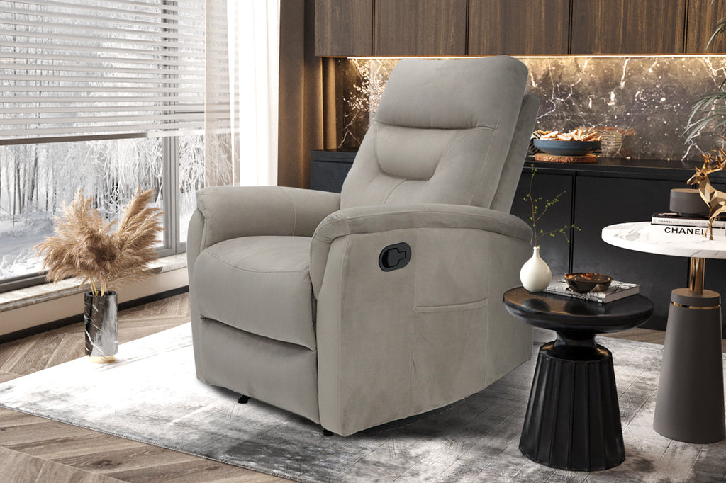 Relaxfauteuil 'Breda' stof taupe RS