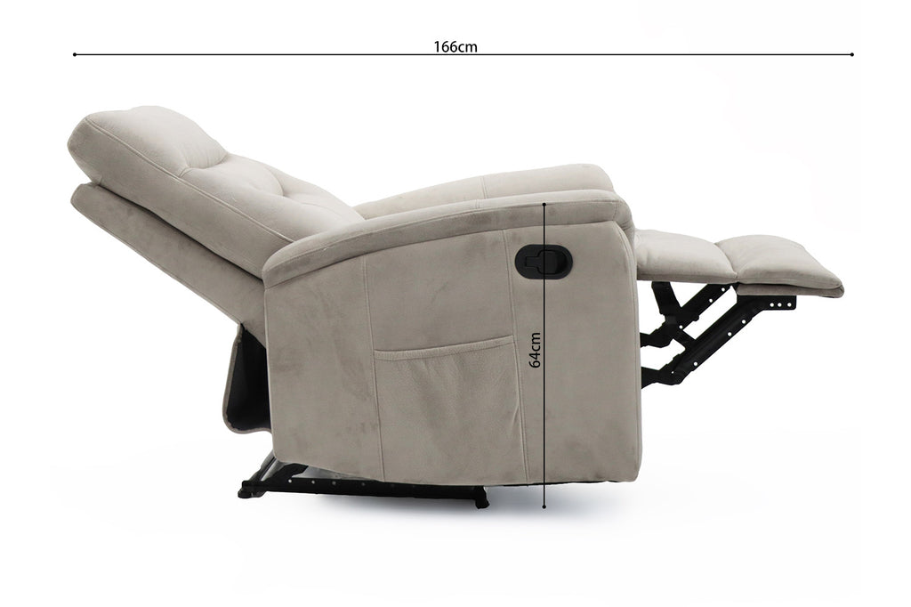 Relaxfauteuil 'Breda' stof taupe RS