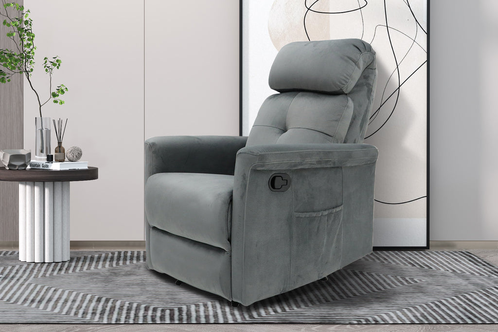 Relaxfauteuil 'Wuhan' stof grijs RS