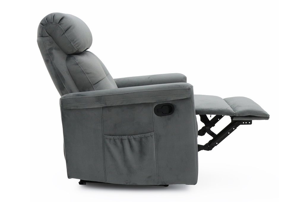 Relaxfauteuil 'Wuhan' stof grijs RS