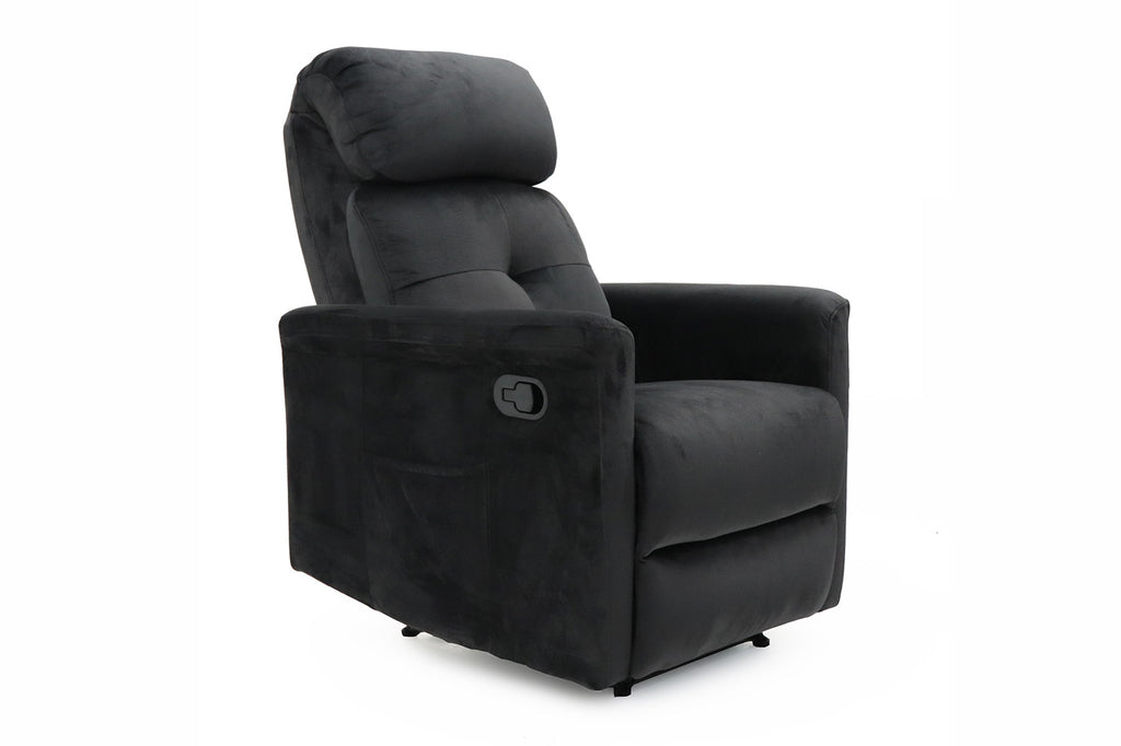 Relaxfauteuil 'Wuhan' stof zwart RS