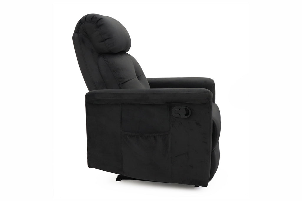 Relaxfauteuil 'Wuhan' stof zwart RS