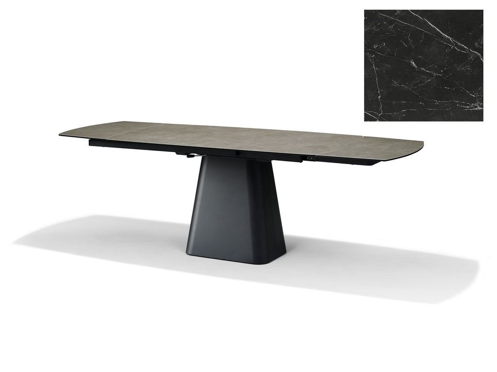 Eettafel Rick 160 verlengbaar zwart marmer - RVD