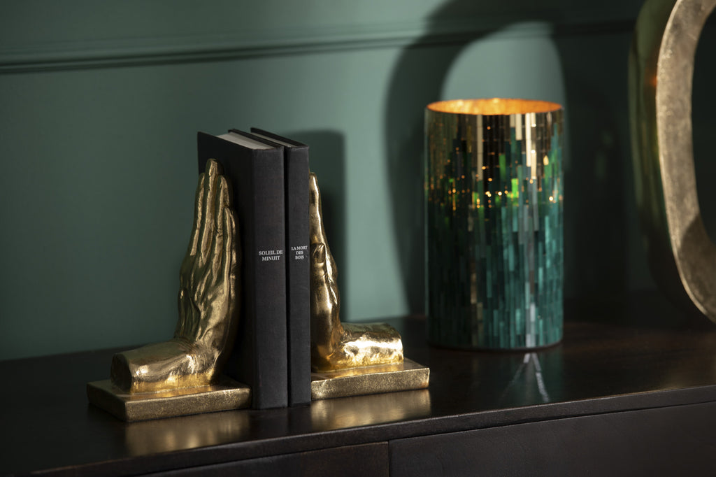 Boekensteun Handen Poly Goud - J-LINE