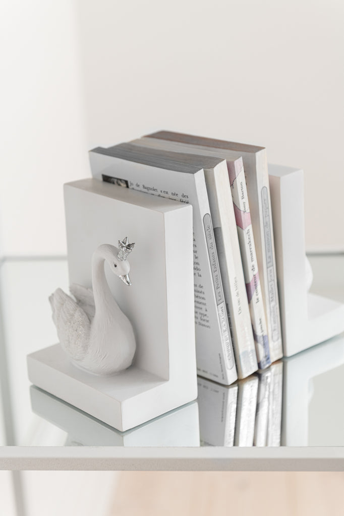 Boekensteun Poly Wit/Zilver - J-LINE