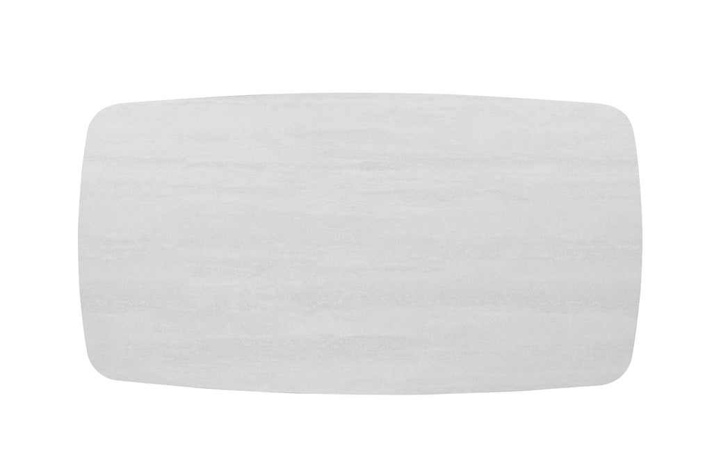 Table basse 'Apollo' 130 ovale danoise en pierre baroque grise RS