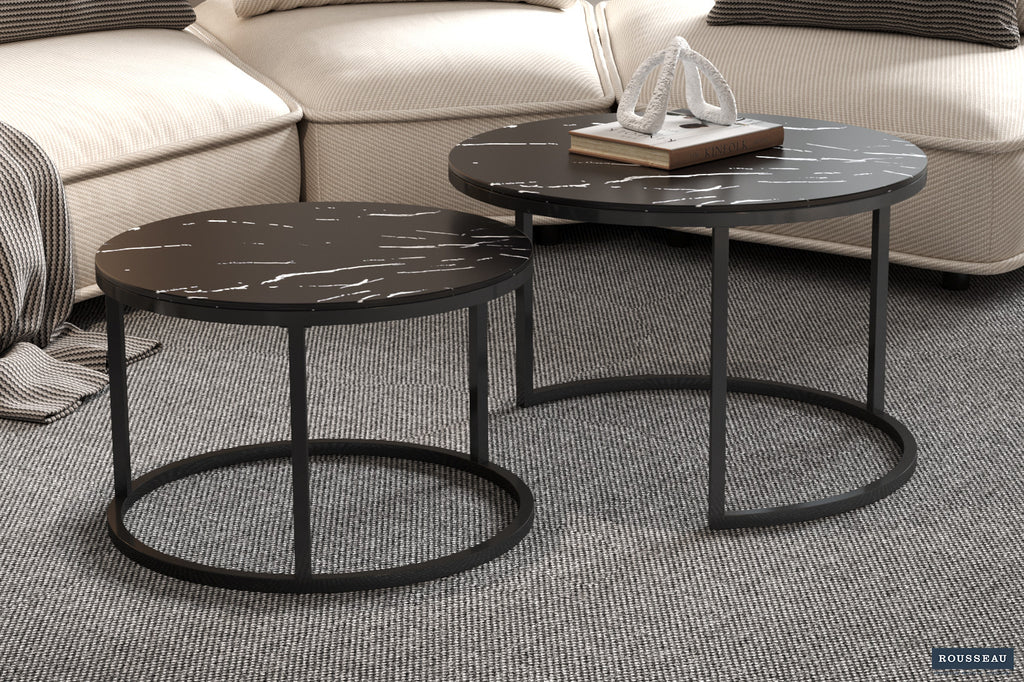 Salontafel 'Boston' decor marmer zwart RS