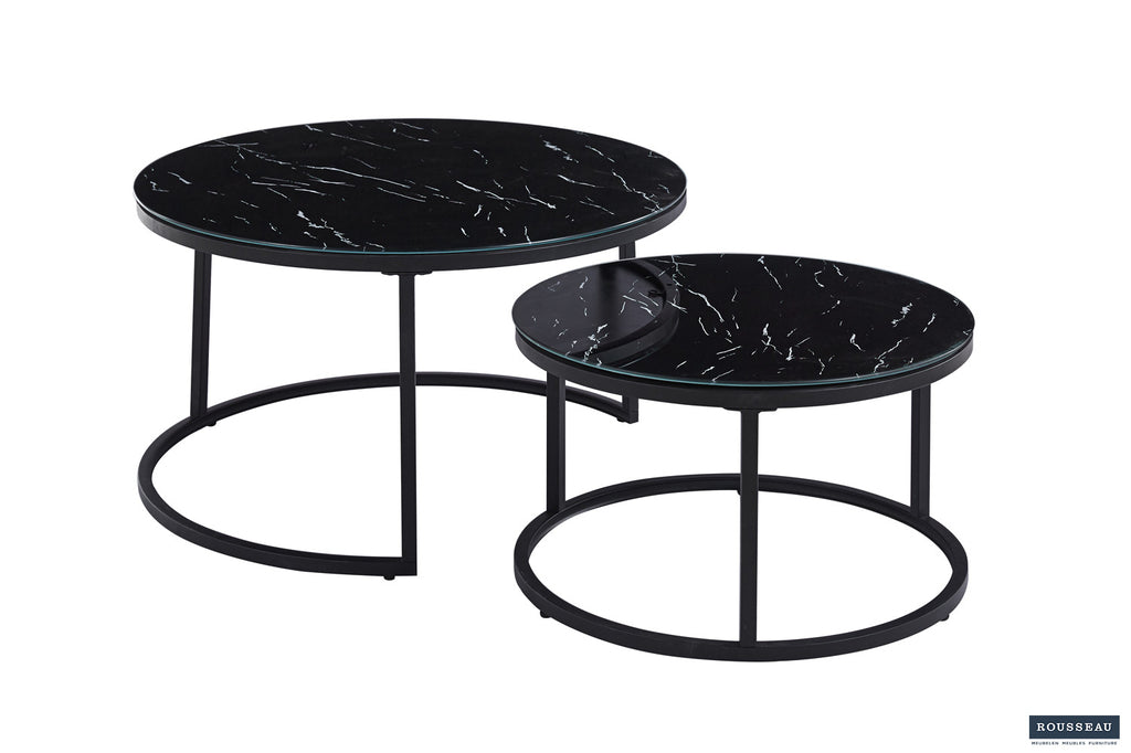 Salontafel 'Boston' decor marmer zwart RS